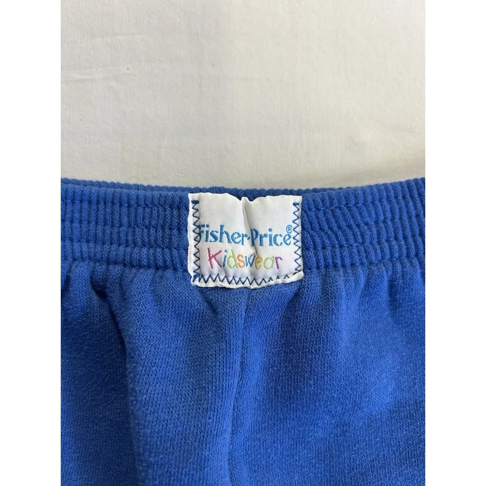 Vintage Fisher-Price Kidswear Blue Sweatpants Toddler 2T Fleece Joggers 90s